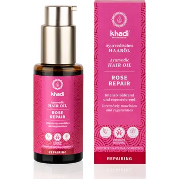 Vlasová regenerace Khadi Vlasový olej Růže reparační 50ml