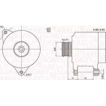 Alternátor MAGNETI MARELLI Alternátor MAG 063731139010