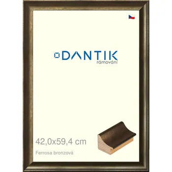 Rám na obraz DANTIK rámeček 42x59,4 | Ferrosa bronzová (Plexi Čiré) (Vyrobeno s láskou u nás v DANTIKU)