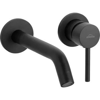 Vodovodní baterie Invena Dafni umyvadlová baterie pod omítku černá BP-88-U04