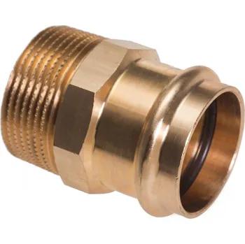 Vodovodní potrubí Cu Press lisovací přechodka 22 x 3/4", vnější závit