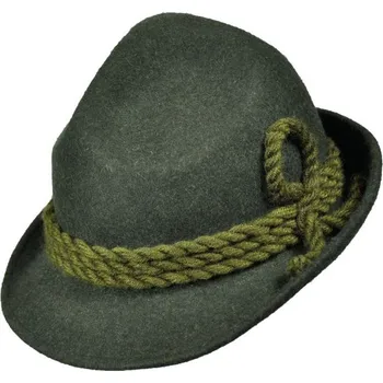 Klobouk SKOGEN - klobouk trojhranný vlněný zelený 59