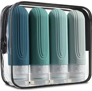 Take it shop Silikonové cestovní lahvičky 90ml - sada 4ks Pořadí: 05 - mátově zelená (mint green)