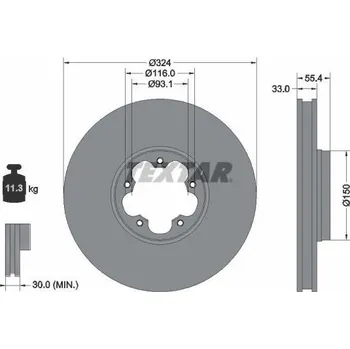 Brzdový kotouč Brzdový kotouč TEXTAR 92347103