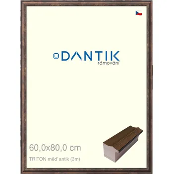 Rám na obraz DANTIK rámeček 60x80 | TRITON měď antik (Plexi Čiré) (Vyrobeno s láskou u nás v DANTIKU)