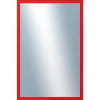 Zrcadlo DANTIK - Zarámované zrcadlo - rozměr s rámem cca 40x60 cm z lišty PASTELKA červená rovná (2562)