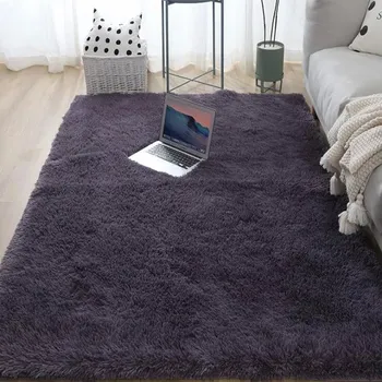 Koberec Koberec do obýváku měkký chlupatý - Šedofialová,80 x 120 cm (31,5 x 47,2 palce