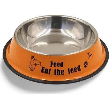 Miska pro psa Surtep Animals Nerezová miska Sentence Barva: Oranžová, Objem: 500ml
