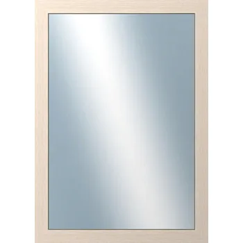 Zrcadlo DANTIK - Zarámované zrcadlo - rozměr s rámem cca 50x70 cm z lišty 4020 bílá prodřená (2766)