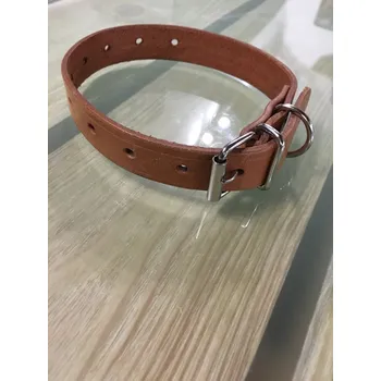 Obojek pro psa Kožený obojek přírodní - kost 35