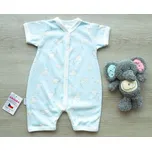 AMÁLKA Bavlněný, tyrkysový, krátký overal, sloníci Velikost: 56