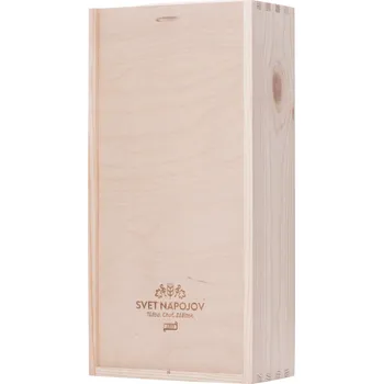 Dárková krabička Dřevěný box na víno 2 láhve 1,5l (dárkové balení kazeta)