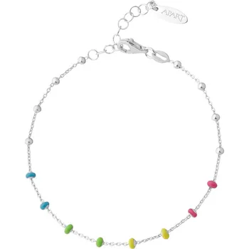 Náramek Stříbrný náramek se smaltem - kuličky - AP537-0033