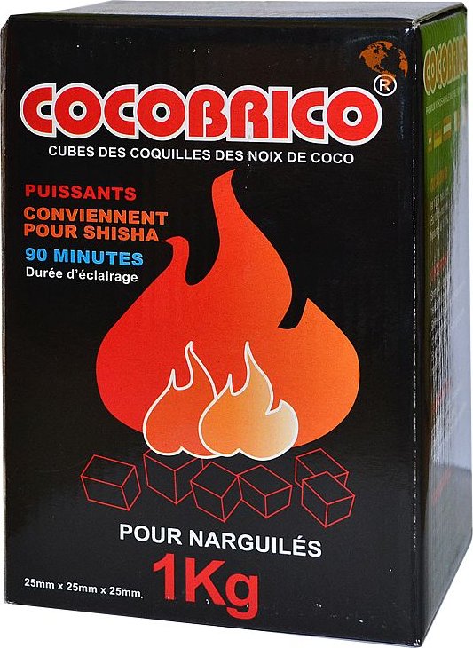 Kokosové uhlíky (brikety) pro vodní dýmky 'CocoBrico' 1kg