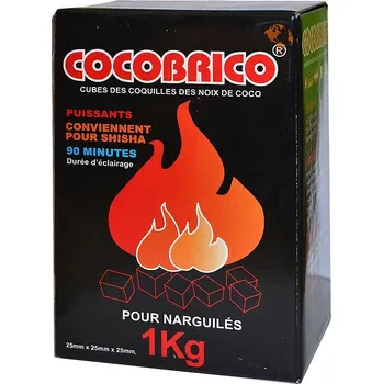 Kokosové uhlíky (brikety) pro vodní dýmky "CocoBrico" 1kg