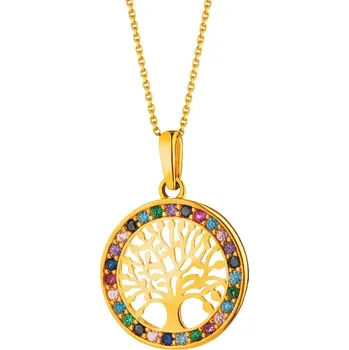 Přívěsek Zlatý přívěsek se zirkony - strom - AP535-6040