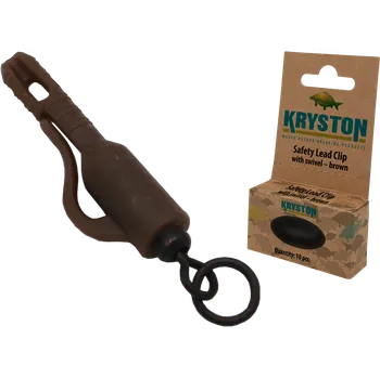 Kryston bižuterie - Závěska s obratlíkem s kroužkem hnědá 10ks