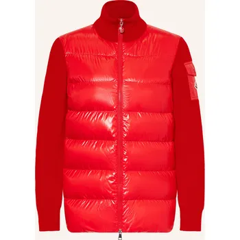 Dámský svetr Moncler Dámská Péřová Bunda Ze Směsi Materiálů, červená, 34