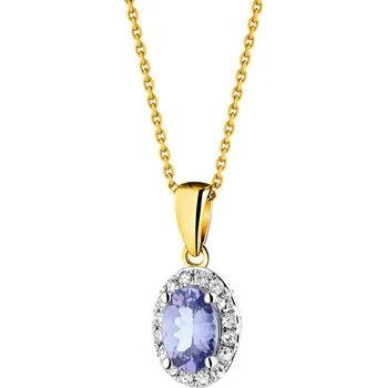 Přívěsek Zlatý přívěsek s diamanty a tanzanitem - ryzost 585 - 109.795