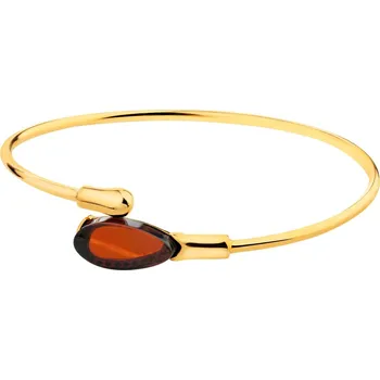 Náramek Pozlacený stříbrný náramek s jantarem - AP535-5786