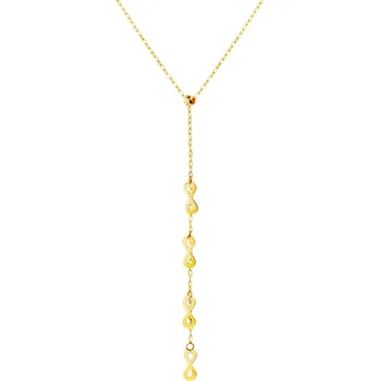 Náhrdelník Zlatý náhrdelník, anker - nekonečno - AP531-0821