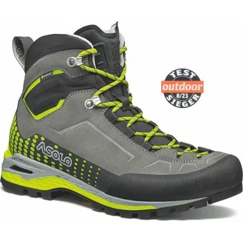 Pánská treková obuv Asolo Freney EVO Mid Lth GV MM, graphite/green lime - pánské pohorky UK9,5 / EU43 (2/3) / 28,5cm + Doprava zdarma