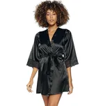 DKaren Dámský saténový župan Nikola černý Velikost: XXL