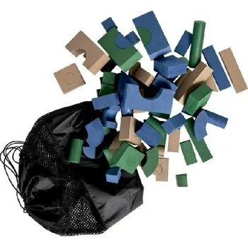 Hračka pro nejmenší BABYDAN měkke hrací kostky SOFT BLOCKS Modrá/Zelená