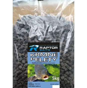 Nástraha Raptor Baits Krmné pelety-pr. 12 mm BLACK HALIBUT ROZVAŽOVANÉ Váha balení: 1 kg