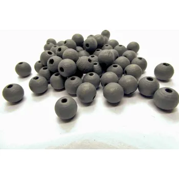 Dětské navlékací korálky Pro Háčkování Dřevěný korálek 8 mm šedý