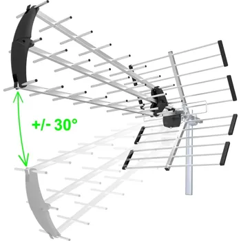 Televizní anténa EVOLVEO Flexi 2, pasivní venkovní DAB+/DVB-T2 anténa, filtr LTE,4G,5G