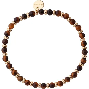 Náramek Pozlacený náramek z mosazi s tygřím okem - AR536-9050