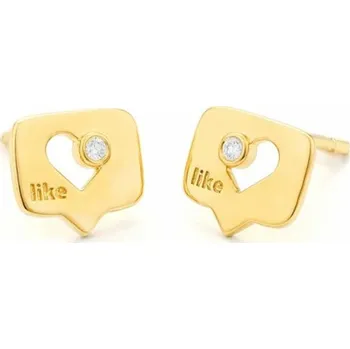 Náušnice Náušnice Secrecy E8502CDAW7900 Mincovní stříbro Zlatá (1 cm)