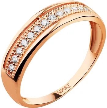 Prsten Prsten z růžového zlata se zirkony - P-853.10