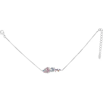 Náramek Stříbrný náramek se zirkony - motýli - AP534-6719