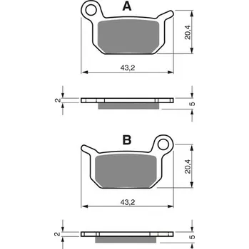 Brzda pro motocykl GOLDFREN Brzdové destičky GOLDFREN 190 S3