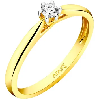 Prsten Prsten ze žlutého zlata s briliantem - 0,08 ct - ryzost 585 - 110.354