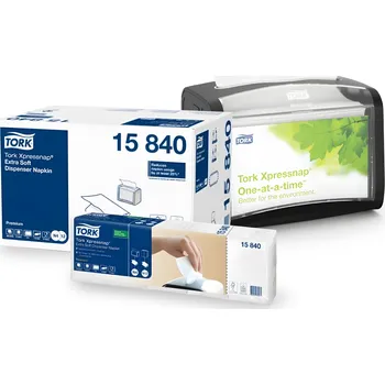 Tork Xpressnap® bílé ubrousky + Tabletop zásobník