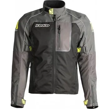 Moto bunda YOKO bunda Bulsa BLACK/GREY/FLUO GREEN - 2XL