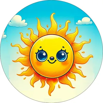 Jedlá dekorace na dort Jedlý papír sluníčko