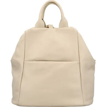 Městský batoh Luxusní dámský kožený kabelko-batoh Opu, krémová