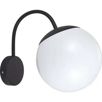 Koupelnové svítidlo V-TAC Nástěné svítidlo 1xE27 IP44 Matt Black Opal Plastic C Ball Up VT-1223