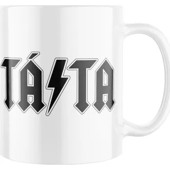 Keramický hrnek s potiskem Táta ACDC