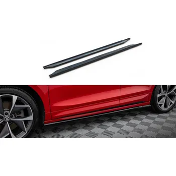 Tuning Maxton Design difuzory pod boční prahy pro Škoda Enyaq iV RS Mk1, černý lesklý plast ABS, Coupe