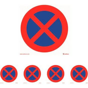 Značení Walteco Zákaz zastavení, 92x92mm, plastová tabulka Množství: 5 ks