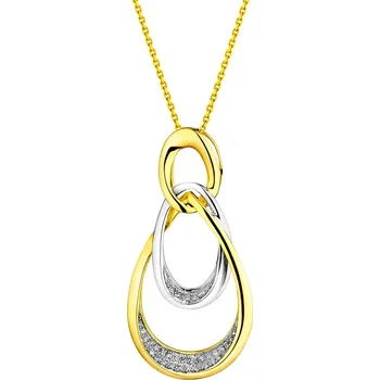 Přívěsek Zlatý přívěsek s diamanty - 0,09 ct - ryzost 585 - 214.136