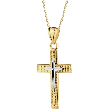 Přívěsek Zlatý přívěsek - kříž - AP538-2858