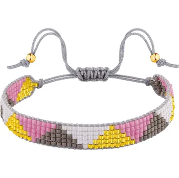 Náramek Náramek s prvky ze žlutého zlata a korálky - AP536-0241