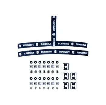 Florbalový chránič BlindSave Goalie mask straps & screws (ORIGINAL) Náhradní pásky černá / šedá