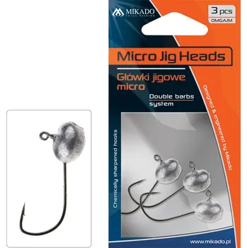 Rybářský háček Mikado JIGOVÉ HLAVIČKY - MICRO - 1g-1 BN - 3 ks